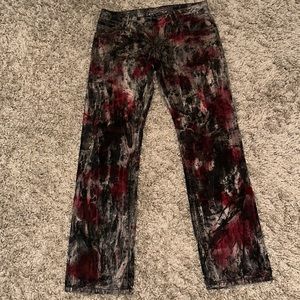 Red tint robin jeans